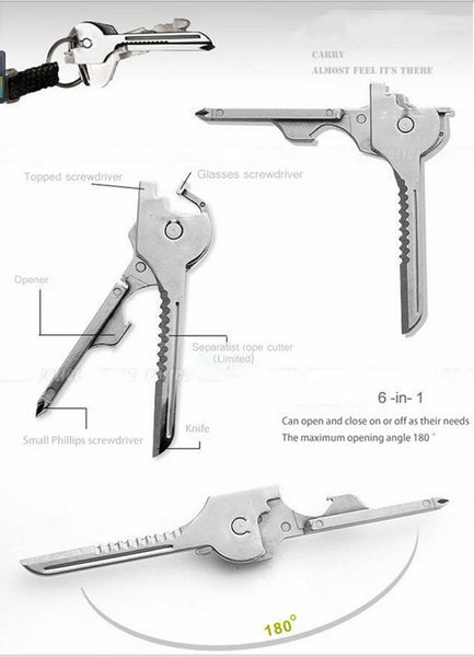 6 in 1 Multi Tool Keychain