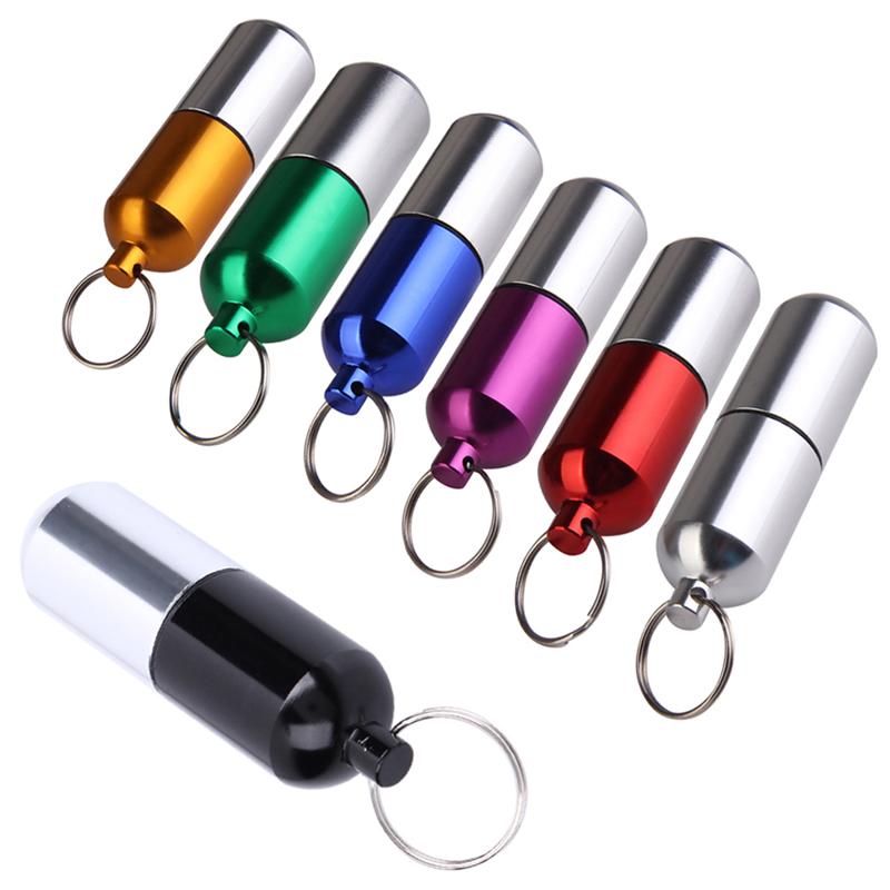 Buy Aluminum Red Pill Bottle Key Ring Pill Shape Key Ring Large Online in  India 