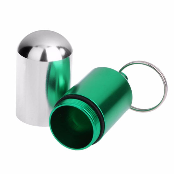 Aluminum Pill Case with Key Ring