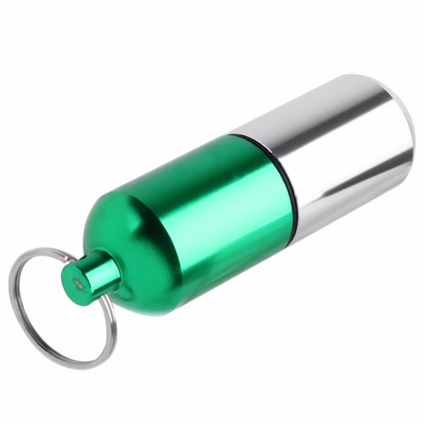 Aluminum Pill Case with Key Ring