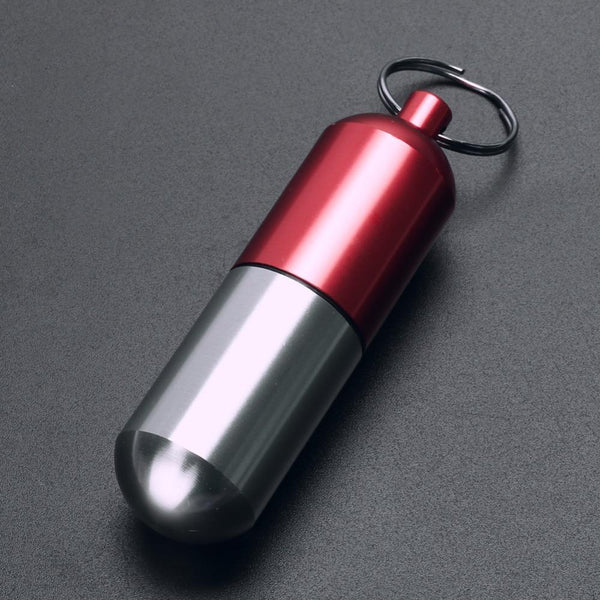 Aluminum Pill Case with Key Ring