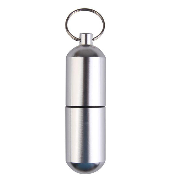 Aluminum Pill Case with Key Ring