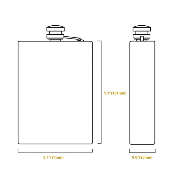 Pure Titanium Hip Flask