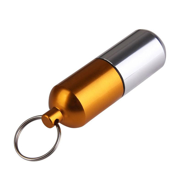 Aluminum Pill Case with Key Ring